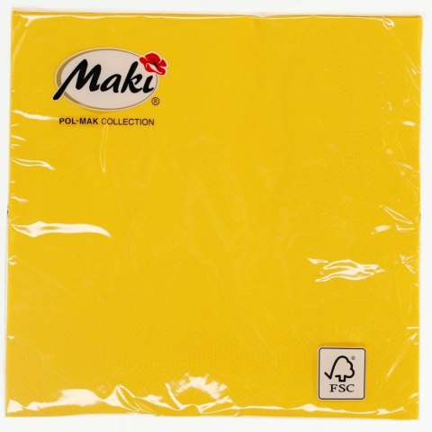 Serwetki żółty papier [mm:] 330x330 Pol-mak (40)