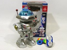 Robot Adar na radio, kosmiczny wojownik, chodzi, strzela krążkami, dźwięk,światło (125124)