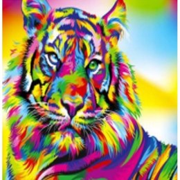 Zestaw kreatywny Norimpex Diamentowa mozaika kolorowy tygrys 40x30cm (NO-1004885)