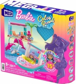 Klocki plastikowe Mega Bloks Barbie Color Reveal przygoda z delfinami (HHW83)