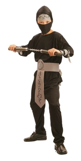 Kostium Arpex dziecięcy - Ninja szary pas - rozmiar M (SD2555-M-1515)