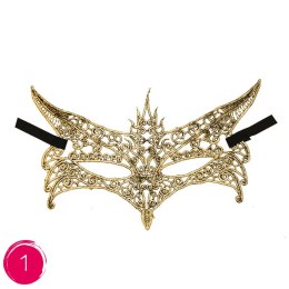 Maska Arpex koronkowa glamour złota (KM3355)