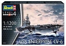 Model do sklejania Revell USS Enterprise CV-6 - był najsłynniejszym amerykańskim lotniskowcem (05824)