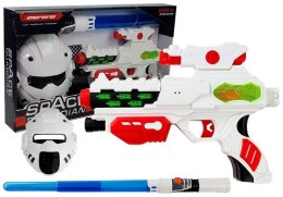 Pistolet Lean Kosmiczny Pistolet Laserowy z Maską Miecz Świecący (5086)