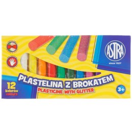 Plastelina Astra 12 kol. brokatowa mix (303107001)