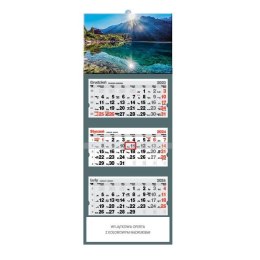 Kalendarz ścienny Las na Mazurach Jotan trójdzielne - Tatrzański szlak 320mm x 855mm (T42)