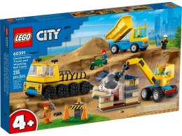 Klocki konstrukcyjne Lego City Pojazdy budowlane i kule do wyburzania (60391)