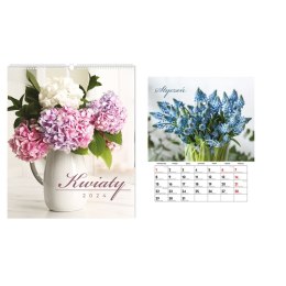 Kalendarz ścienny 5902277338013 Interdruk 335x400 wieloplanszowy 335mm x 400mm (Kwiaty)