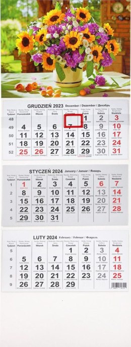Kalendarz ścienny Beskidy trójdzielny (T2)