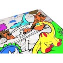 Puzzle Lean Do Kolorowania Era Dinozaurów Pisaki 24 el. (7798)