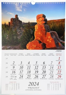Kalendarz ścienny Beskidy wieloplanszowe 13 kart 290mm x 505mm