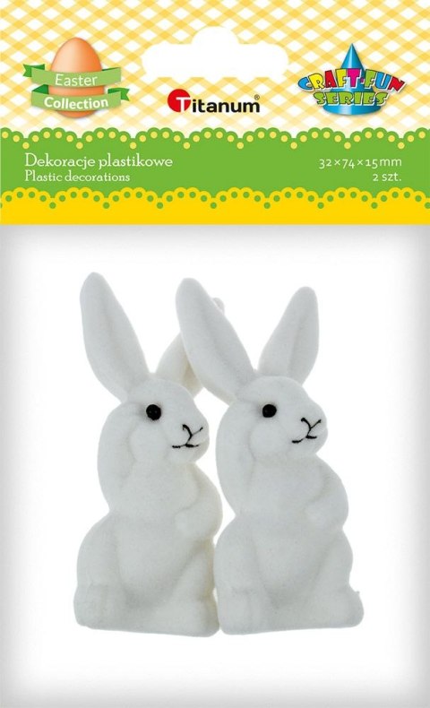 Ozdoba wielkanocna Craft-Fun Series królik plastikowy Titanum (2324003)