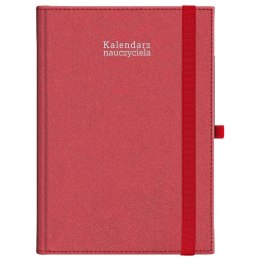Kalendarz książkowy (terminarz) KRAFT Z GUMKĄ czerwony Wydawnictwo Wokół Nas 2024/2025 A5 tygodniowy A5 (A5TN069B-)