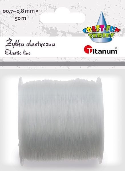 Żyłka ozdobna Titanum Craft-Fun Series Żyła elastyczna 0,7-0,8mm/50m przezroczysta