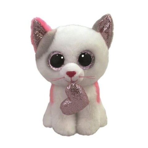 Pluszak Ty Beanie Boos MILENA biały kot z sercem [mm:] 150 (TY36567)