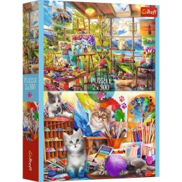 Puzzle Trefl Sztuka malowania 2x500 el. (37530)