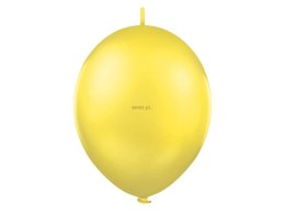 Balon gumowy Partydeco metalizowany 100 szt żółty metaliczny 12cal (082)