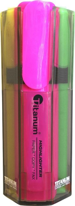 Zakreślacz Titanum Highlighter, mix 1,0-5,0mm (CLC1190)