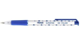 Długopis Toma niebieski gwiazdki niebieski 0,5mm (TO-069)