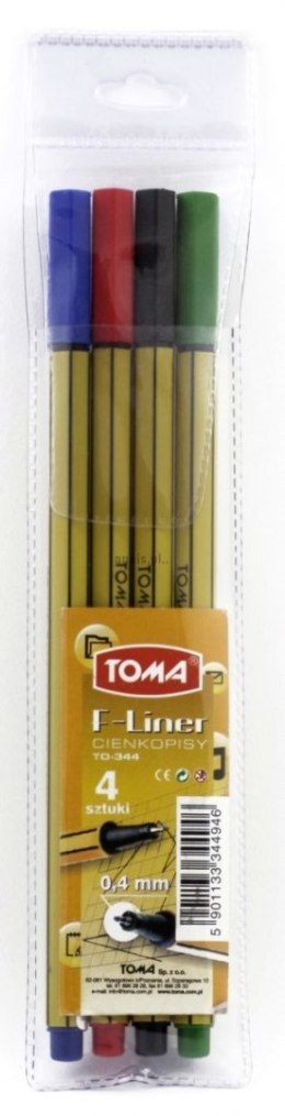 Cienkopis Toma, mix 0,4mm 4kol.