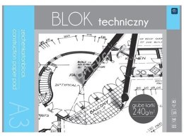 Blok techniczny Interdruk A3 biały 240g 10k [mm:] 297x420 (BLTA3PRE)