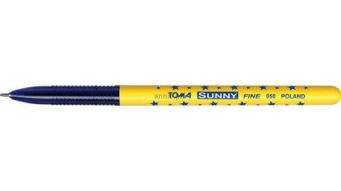 Długopis Toma Sunny gwiazdki niebieski 0,7mm (TO-050 1 2)