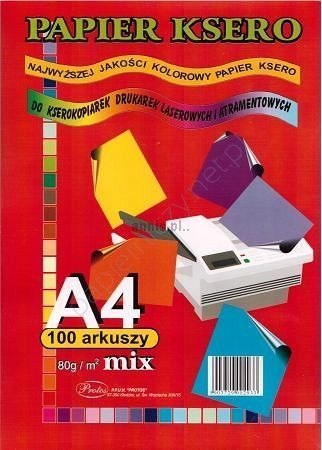 Papier kolorowy fluo A4 mix 80g Protos