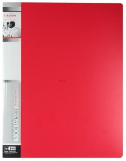 Teczka ofertowa PP Titanum A4 100 kieszeni czerwona (TO100RE)