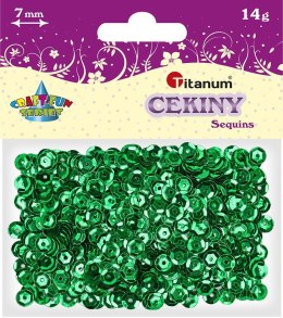 Cekiny Titanum Craft-Fun Series okrągłe 7mm zielone 14g (260078)
