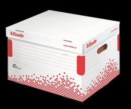 Pudło archiwizacyjne Esselte Speedbox A4 - biało-czerwony [mm:] 392x301x 334 (623914)
