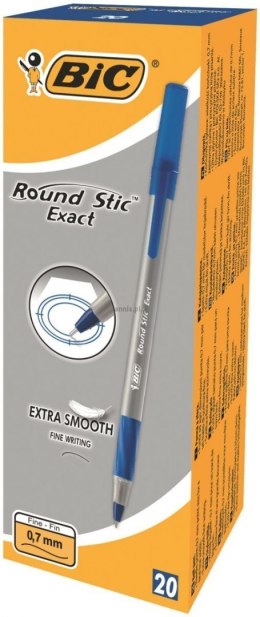 Długopis olejowy Bic Round Stic Exact niebieski 0,7mm (918543)