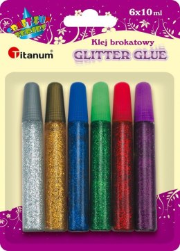 Klej w płynie Titanum Craft-Fun Series z brokatem 6 kolorów 10ml