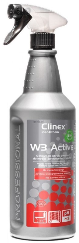 Preparat Clinex W3 Active Bio do sanitariatów i łazienek 1l (77-512)