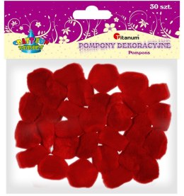 Pompony Titanum Craft-Fun Series czerwone 30 szt (283063)