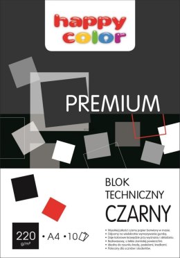 Blok techniczny Happy Color Premium czarny A4 czarny 220g 10k [mm:] 210x297 (3722 2030-9)