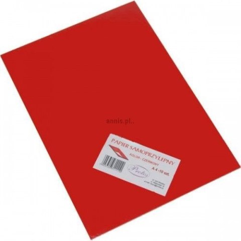 Etykieta samoprzylepna A4 czerwony [mm:] 210x297 Protos