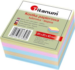 Kostka papierowa Titanum klejona mała - mix [mm:] 85x85x 40