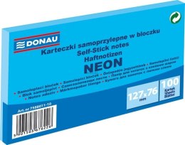Notes samoprzylepny Donau Neon niebieski 100k [mm:] 127x76 (7588011-10)