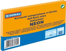 Notes samoprzylepny Donau Neon pomarańczowy 100k [mm:] 127x76 (7588011-12)