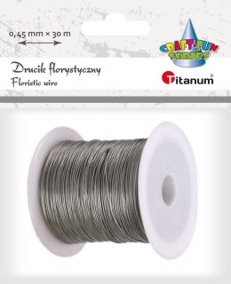 Drucik florystyczny Titanum Craft-Fun Series 0,45mm x 30m srebrny (PJ499)