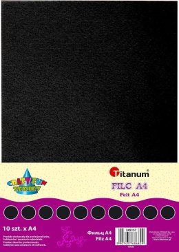 Filc Titanum Craft-Fun Series A4 kolor: czarny 10 ark. (030)