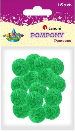 Pompony Titanum Craft-Fun Series zielone 15 szt (352535)