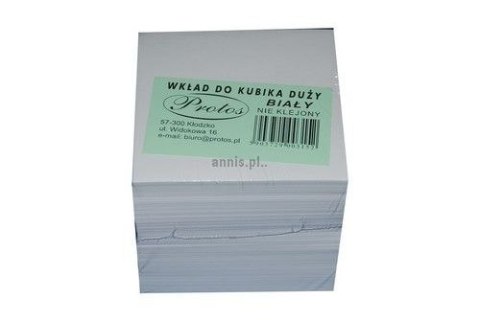 Kostka papierowa klejona biały [mm:] 83x83x 75 Protos