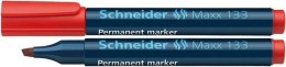 Marker permanentny Schneider Maxx 133, czerwony 1,0-3,0mm ścięta końcówka (SR113302)