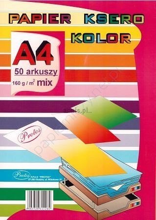 Papier kolorowy A4 mix 160g Protos