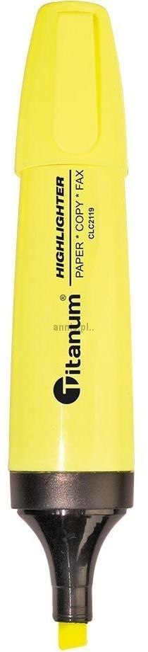 Zakreślacz CLC2119 Titanum ścięta końcówka 1-5 mm żółty