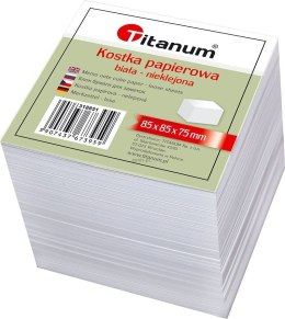 Kostka papierowa Titanum nieklejona duża - biały [mm:] 85x85x 75
