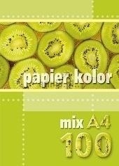Papier kolorowy Kreska fluo A4 - mix 80g