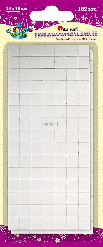 Plaster samoprzylepny Craft-Fun Series pianka 3D [mm:] 10x10 Titanum (EB886)