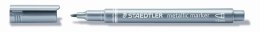 Marker permanentny Staedtler metaliczny, srebrny 1,0-2,0mm okrągła końcówka (8323-81)